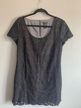Aritzia Talula Fleetwood Black Lace Overlay Mini Dress Women’s Size L